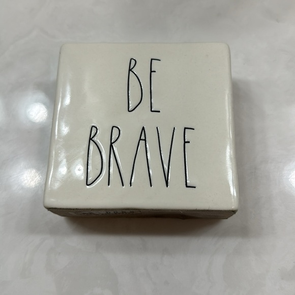 Rae Dunn | work hard - be brave double sided - Picture 2 of 5
